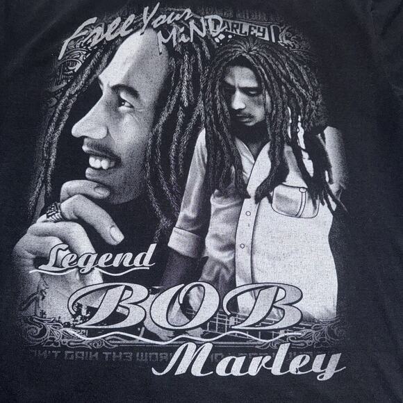 Two And Two Bob Marley T Shirt Size M Graphic Print - Picture 9 of 10